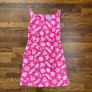 Lilly Pulitzer Vintage Seahorse Seashell Dress, Pink Womens Size 6